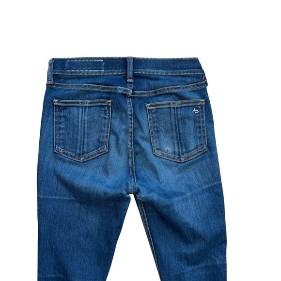Rag & Bone High Rise Skinny Tight Pants Dark Blue Women’s 25 Grunge Punk Goth - Picture 4 of 15